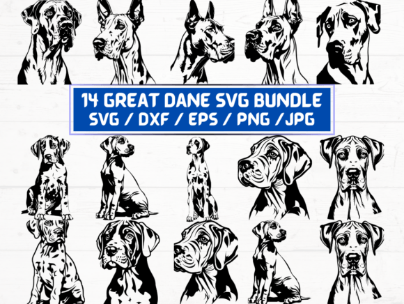 14 Great Dane Svg Graphics for Crafts and Business