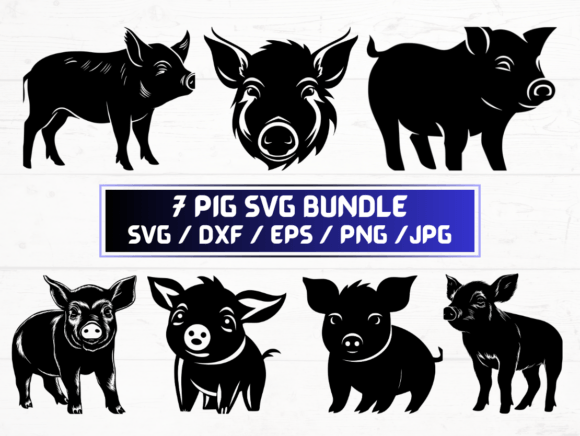 7 Pig SVG Bundle Review for Crafts and Graphics