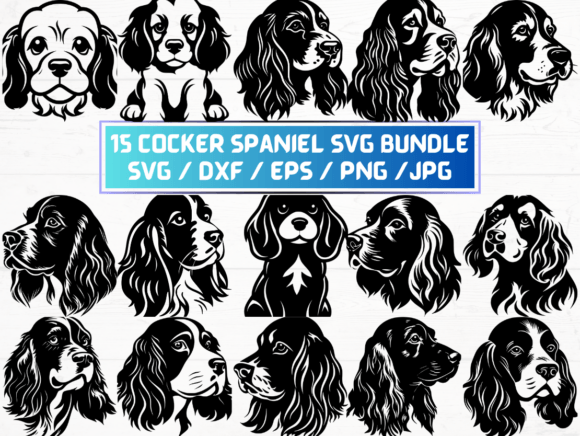 Cocker Spaniel SVG File for Crafts and Graphics