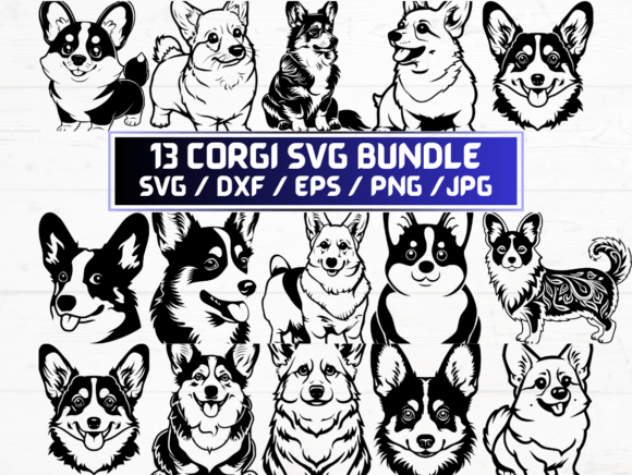 Corgi Dog Svg Graphics for Crafts and Branding