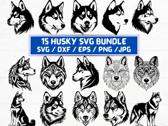 Husky Dog Svg Bundle: Graphics for Crafts and Branding