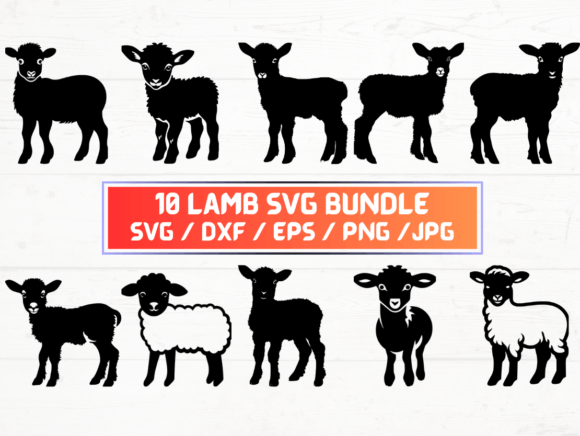 Lamb SVG Graphics for Crafts and Small Business Branding