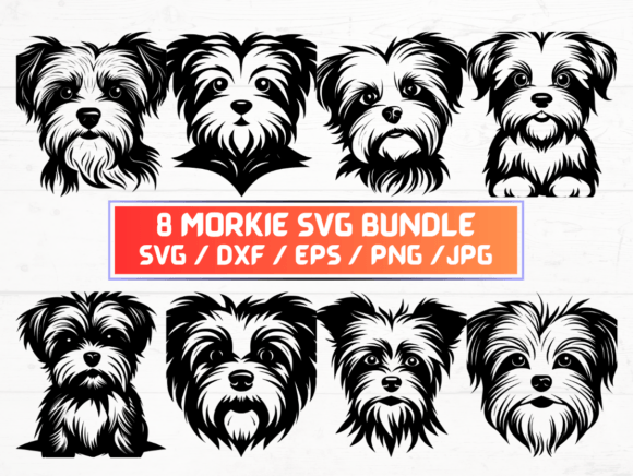 Morkie SVG Graphics for Crafts and Branding