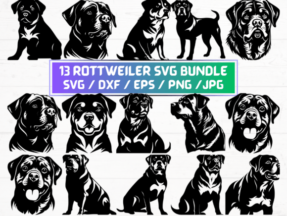 Rottweiler Dog Svg Bundle Graphics and Crafts