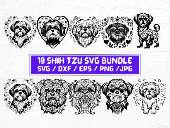 Shih Tzu Svg File Graphics for Crafts