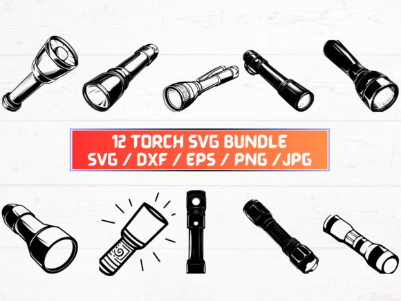 Torch SVG Graphics for Crafts and Commercial Design
